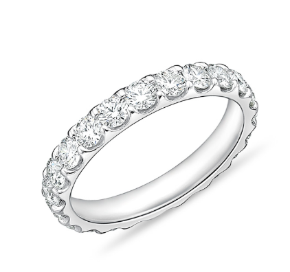 Memoire Platinum Round Eternity Diamond Band