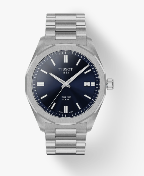 TISSOT PRC 100 ソーラー 39MM Tissot Stainless Steel 39mm Prc 100 Solar Quartz – Brown & Company