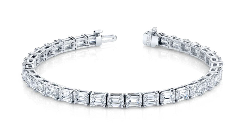 Norman Silverman 18k White Gold East-West Diamond Bracelet