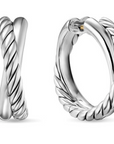 David Yurman Crossover Hoop Earrings In Sterling Silver, 22.3mm