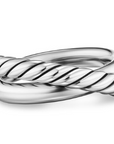 David Yurman Crossover Two Row Ring In Sterling Silver, 7.4mm