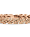David Yurman Sculpted Cable Flex Bracelet In 18k Rose Gold With Cognac Diamonds, 7.8mm