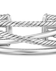 David Yurman Bold Crossover Multi Row Cuff Bracelet In Sterling Silver, 24.4mm
