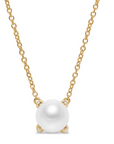 David Yurman Pearl Classics Necklace In 18k Yellow Gold With Diamonds, 6.5mm