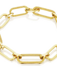 Penny Preville 18k Yellow Gold Beaded Flat Link Bracelet