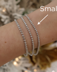 Memoire 18k White Gold Small Bezel Diamond Bracelet