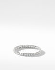 David Yurman Eden Band Ring In Platinum With Pavé Diamonds, 1.85mm