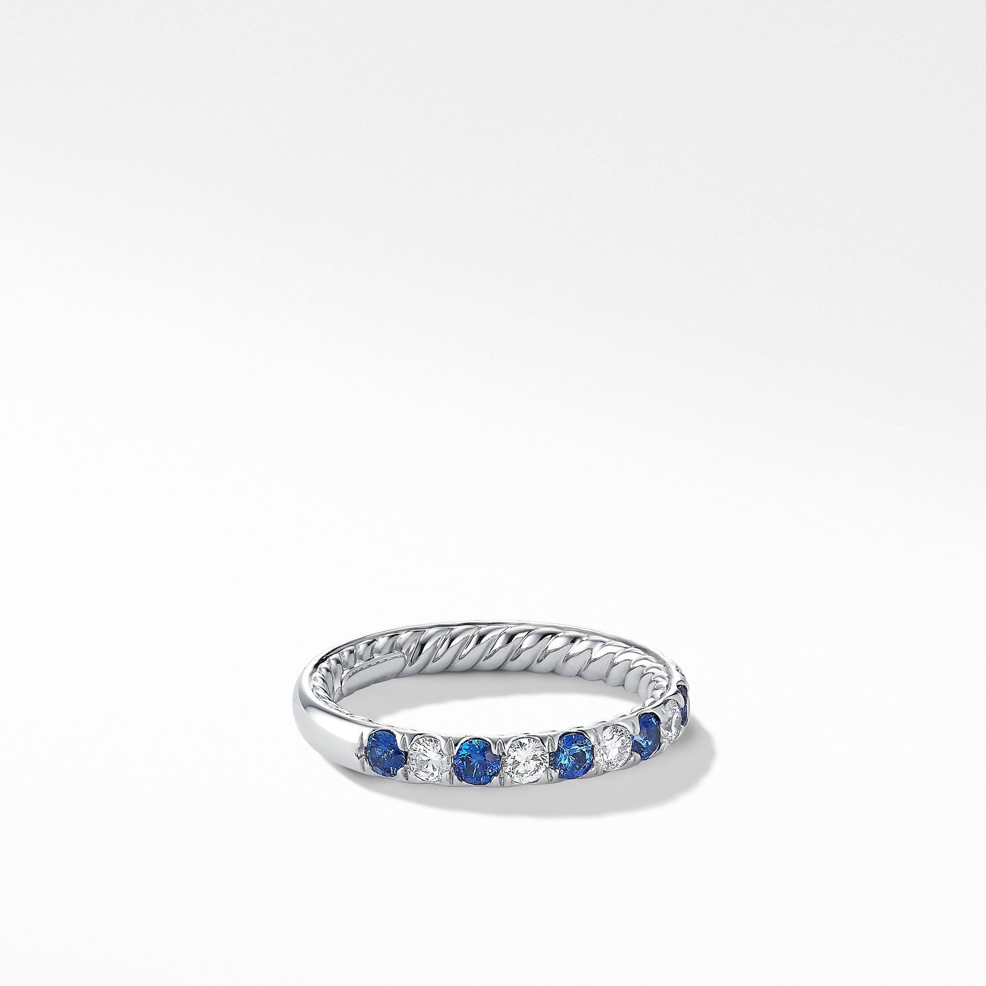 David Yurman 2.8mm Partway Band Ring Bs Di Plt