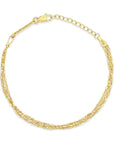 Zoë Chicco 14k Yellow Gold Triple Strand Chain Bracelet