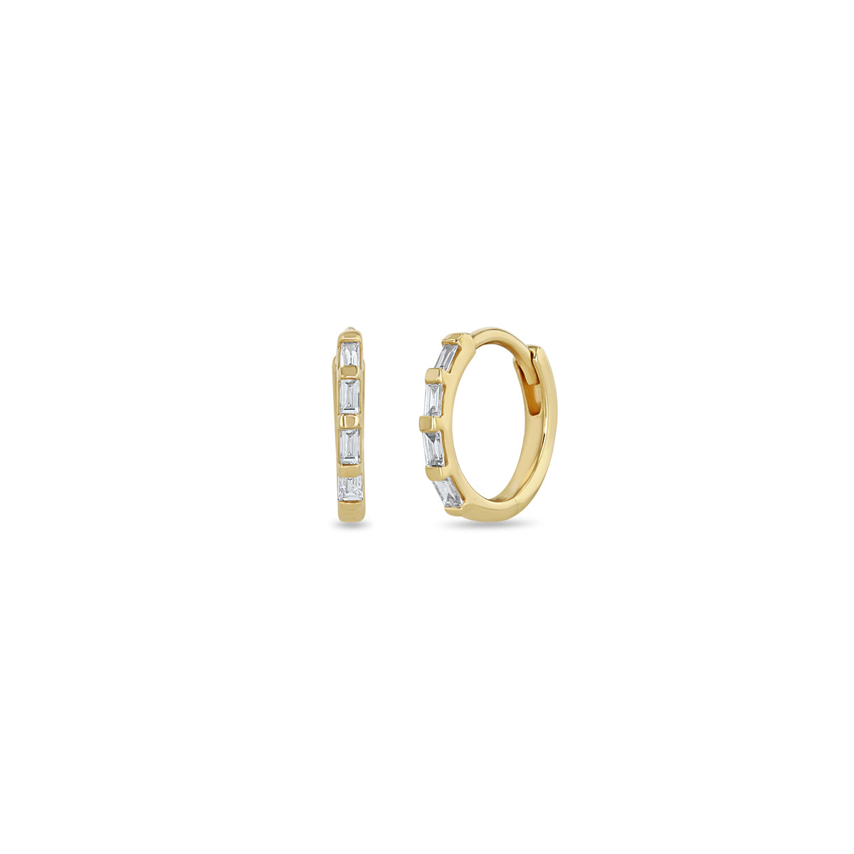 Zoë Chicco 14k Yellow Gold Diamond Huggies