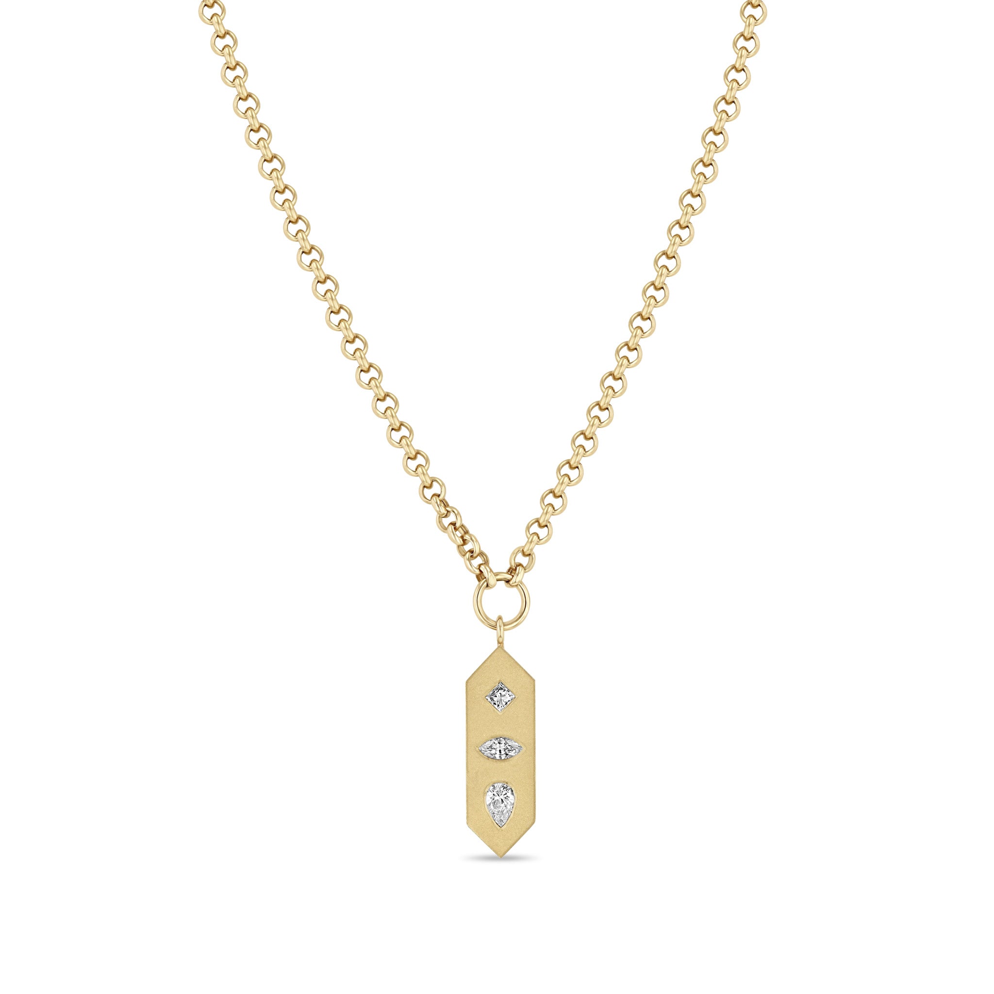 Zoë Chicco 14k Yellow Gold Diamond Pendant Necklace