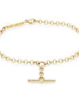 Zoë Chicco 14k Yellow Gold Rolo Toggle Diamond Bracelet