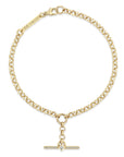 Zoë Chicco 14k Yellow Gold Rolo Toggle Diamond Bracelet