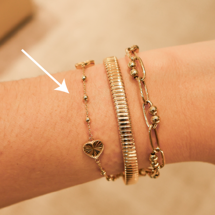 Brown & Co. 14k Yellow Gold Heart Anklet