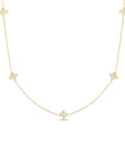 Diamond Flower Station Necklace, 0.22ctw