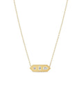 Matte Hexagon Pendant Necklace, 0.24ctw
