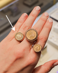 Estate 14k Yellow Gold Coin Ring