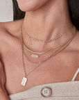Matte Hexagon Pendant Necklace, 0.24ctw