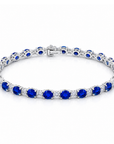 Alternating Sapphire & Diamond Bracelet