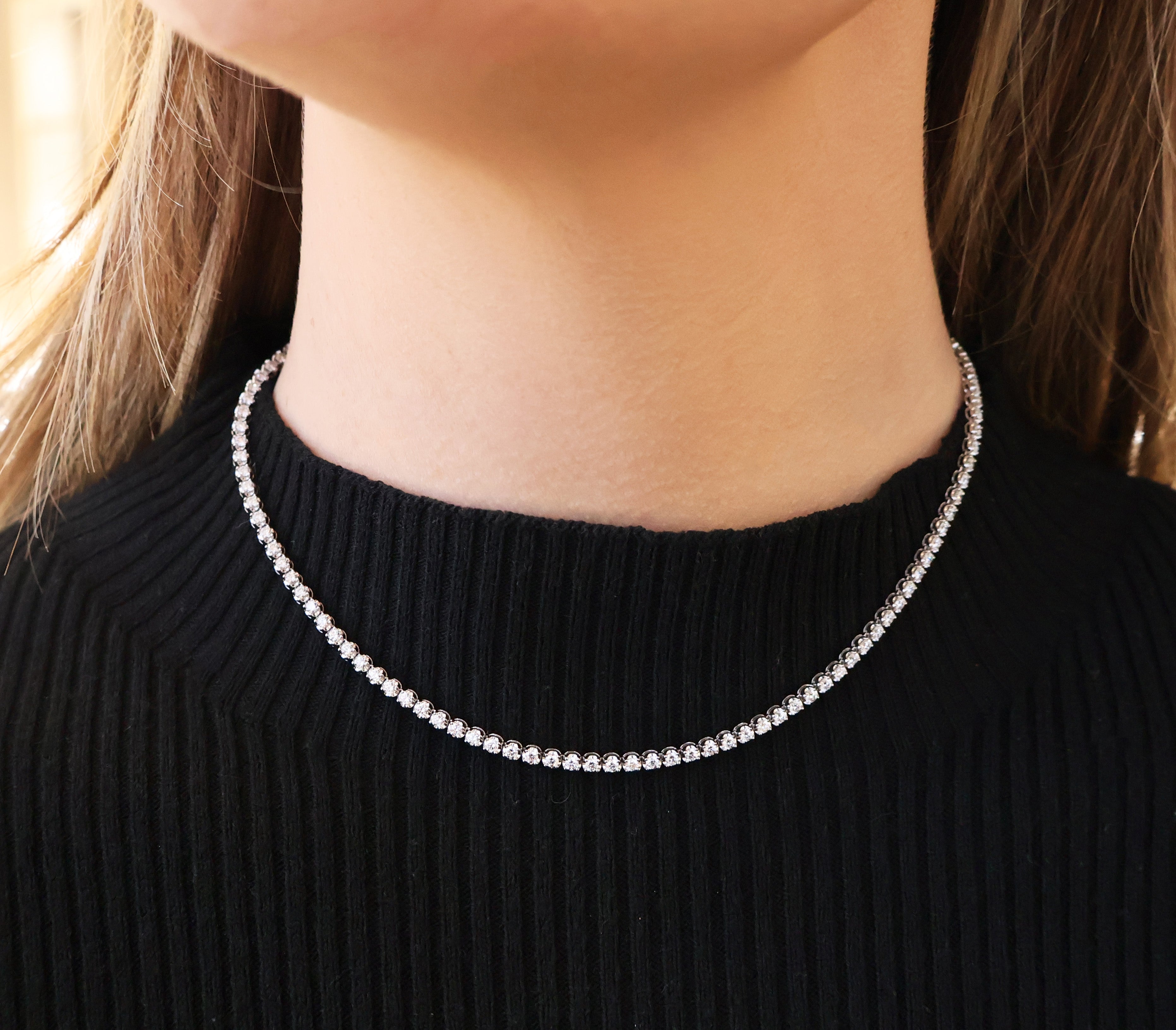 Brown & Co. 18k White Gold Small "Cupcake" Diamond Necklace
