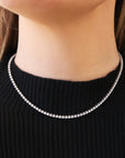 Brown & Co. 18k White Gold Small "Cupcake" Diamond Necklace