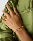 Bezel Set Yellow Quartz Bracelet
