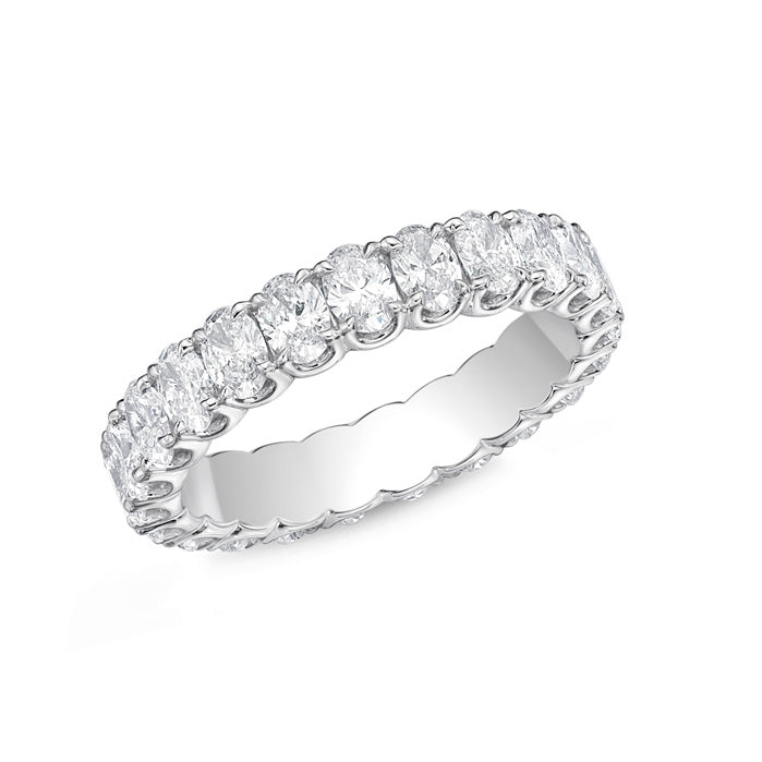 Memoire 18k White Gold Geo Arts Diamond Band