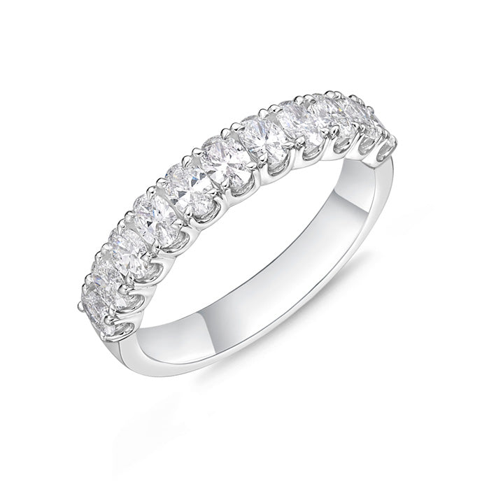 Memoire 18k White Gold Geo Arts Diamond Band