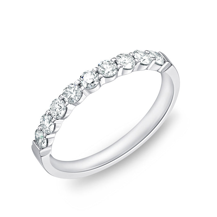 Memoire Platinum Petite Prong Diamond Band