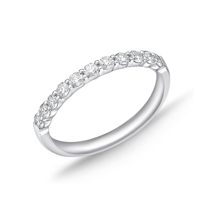 Memoire Platinum Petite Prong Diamond Band