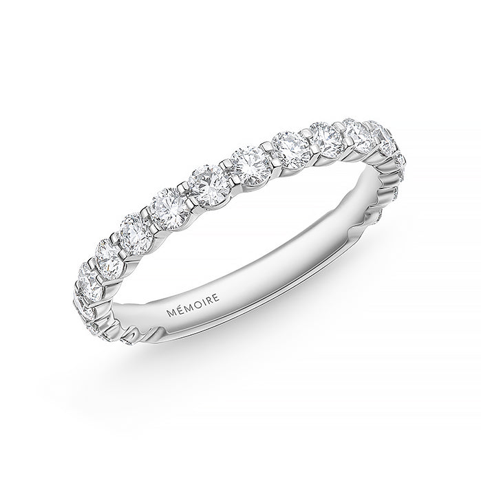 Memoire Platinum Petite Prong Diamond Band