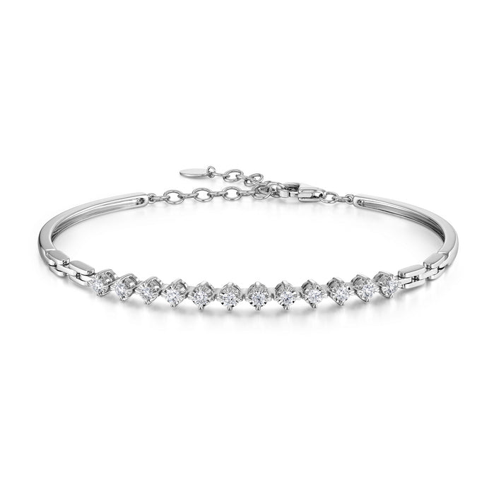 Memoire 18k White Gold Diamond Bangle