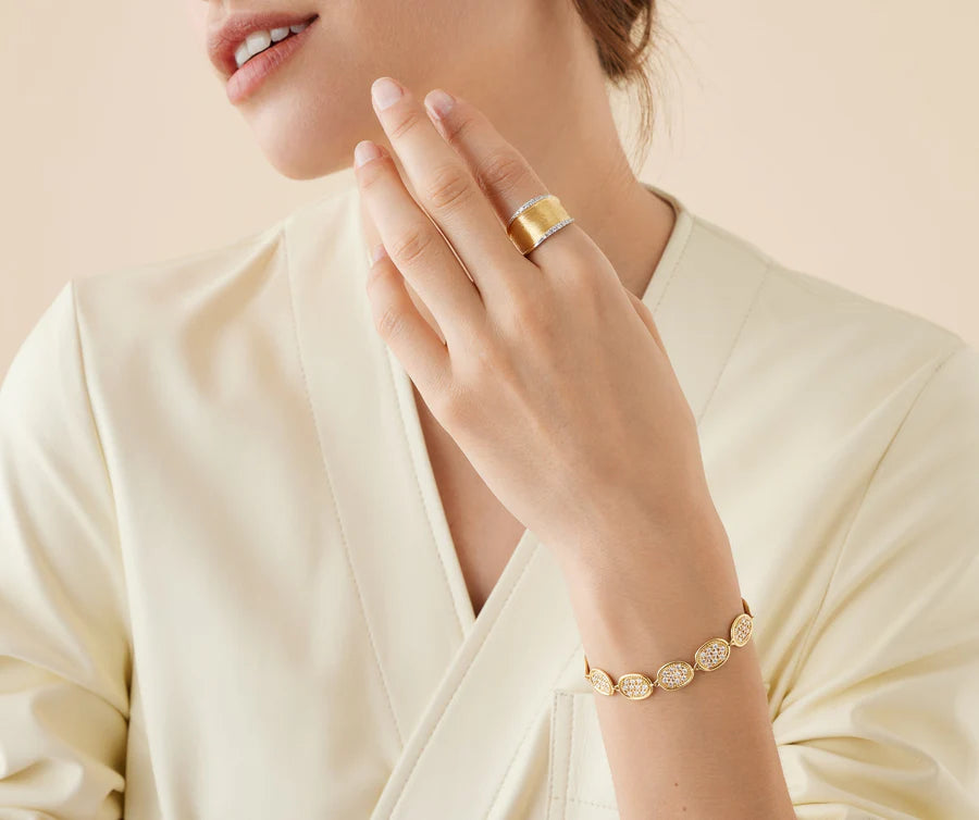 Marco Bicego 18k Yellow Gold Lunaria Diamond Ring