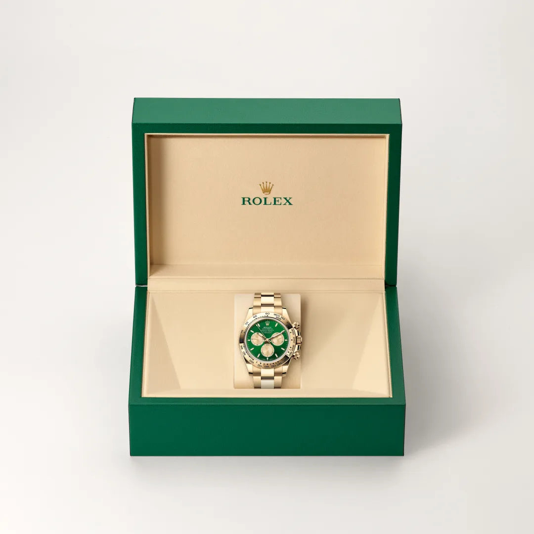 美品◎ROLEX ロレックス 空箱 グリーン 緑 オイスター クロノメーター Rolex Cosmograph Daytona Oyster, 40 mm, yellow gold M126508-0008