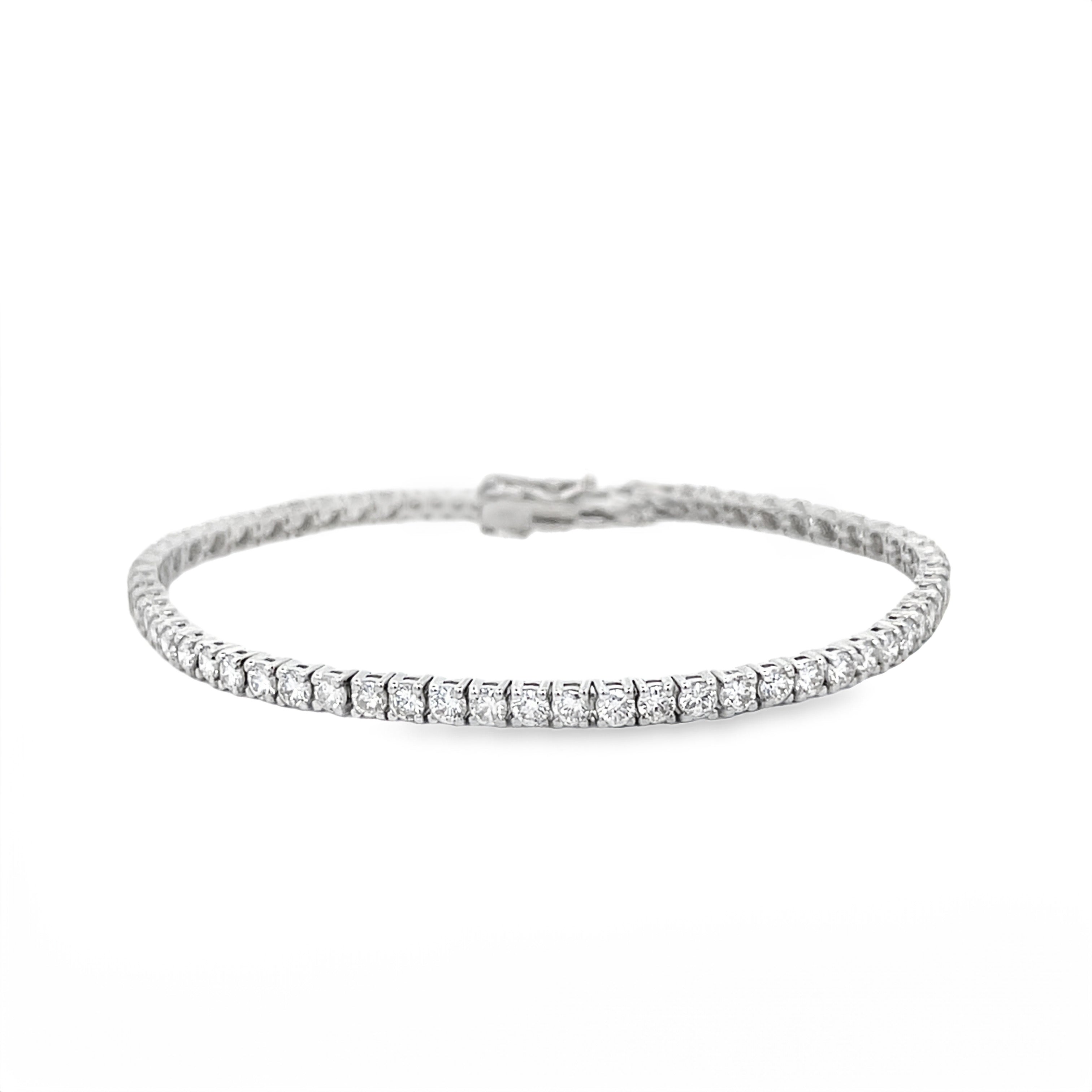 Brown & Co. 18k White Gold Medium Diamond Tennis Bracelet