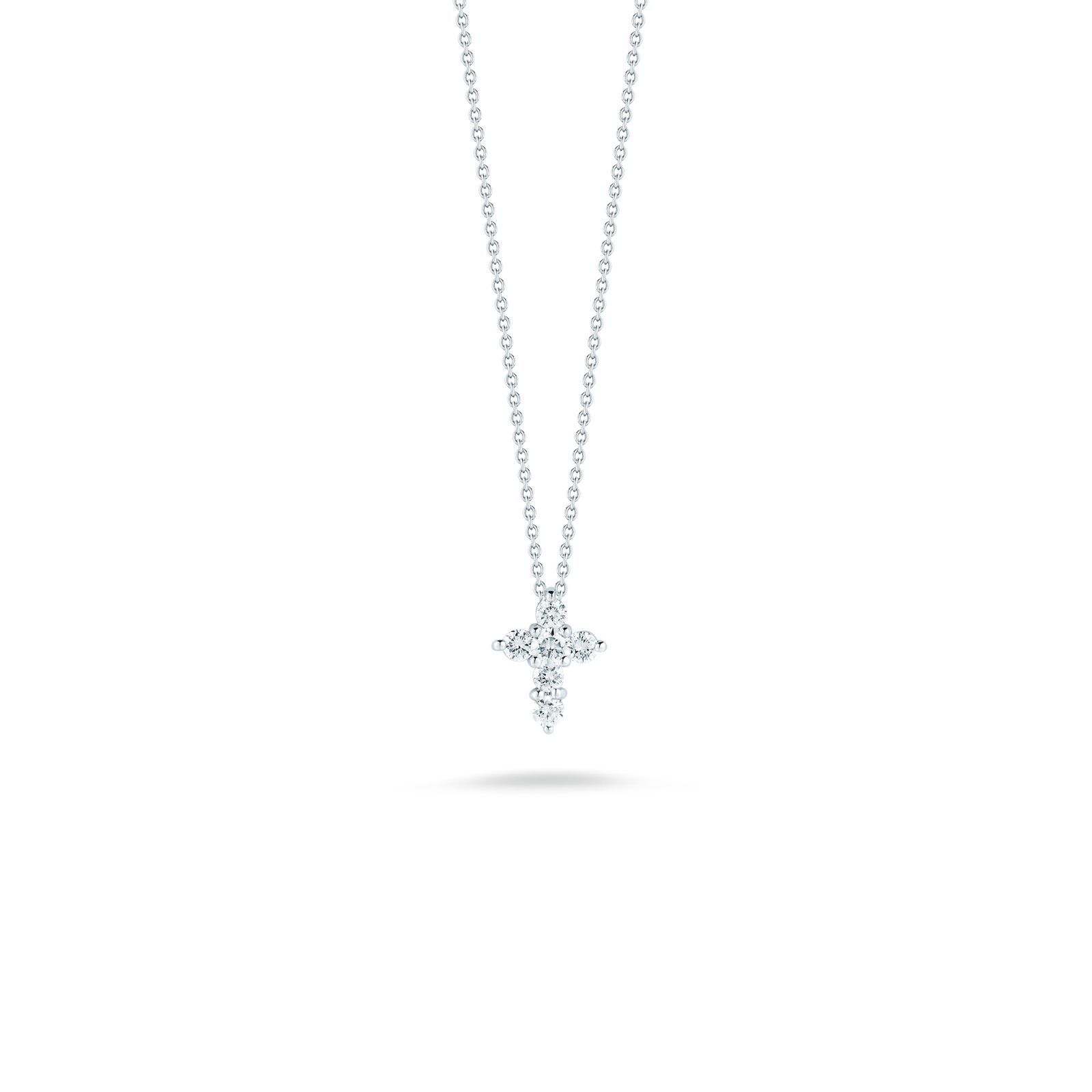 Roberto Coin 18k White Gold Tiny Treasures Diamond Cross Pendant