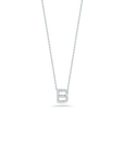 Roberto Coin 18k White Gold Tiny Treasures Diamond Love Letter "B" Necklace