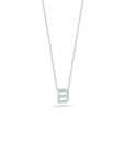 Roberto Coin 18k White Gold Tiny Treasures Diamond Love Letter "B" Necklace