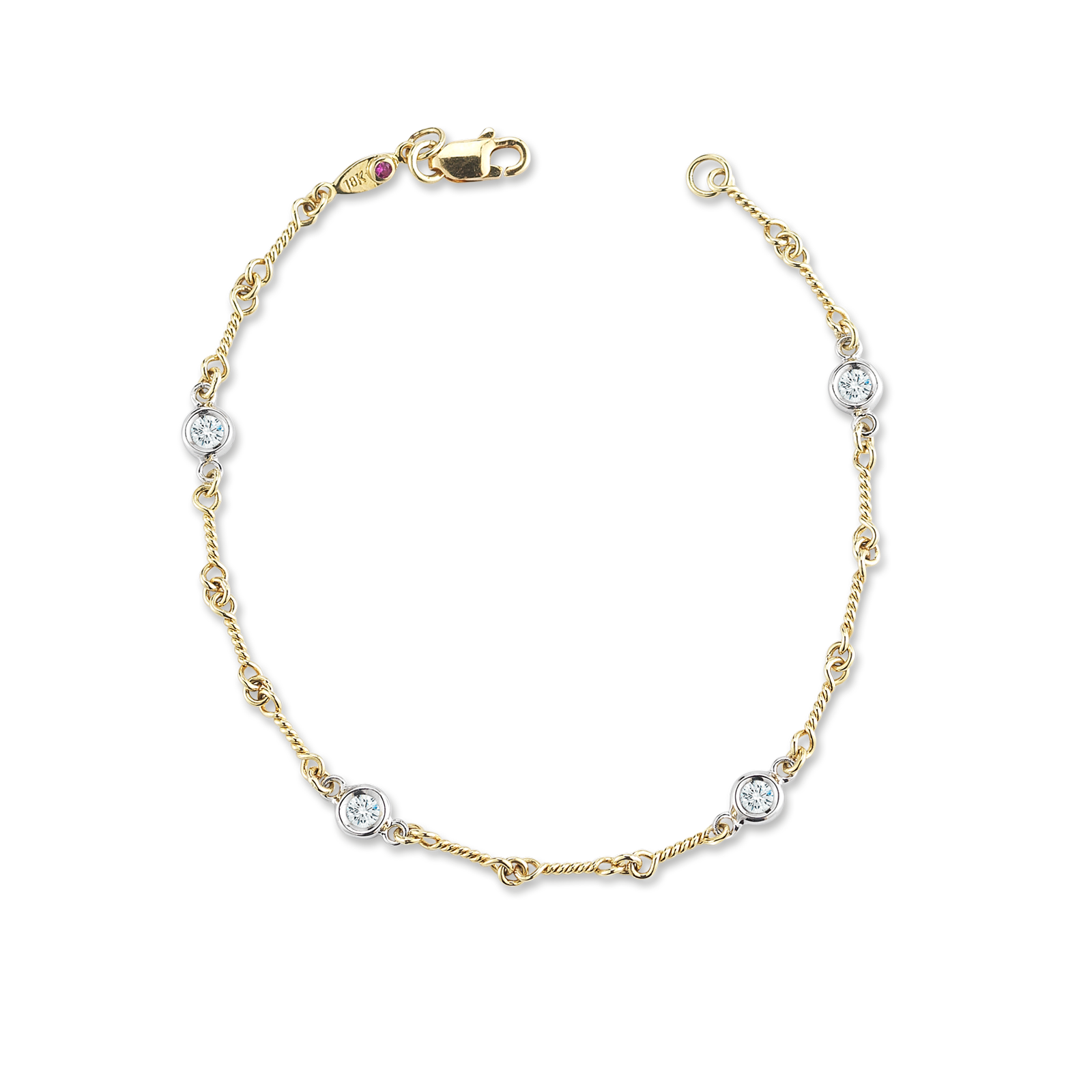 Roberto Coin 18k Yellow Gold Diamonds By The Inch Diamond Bracelet