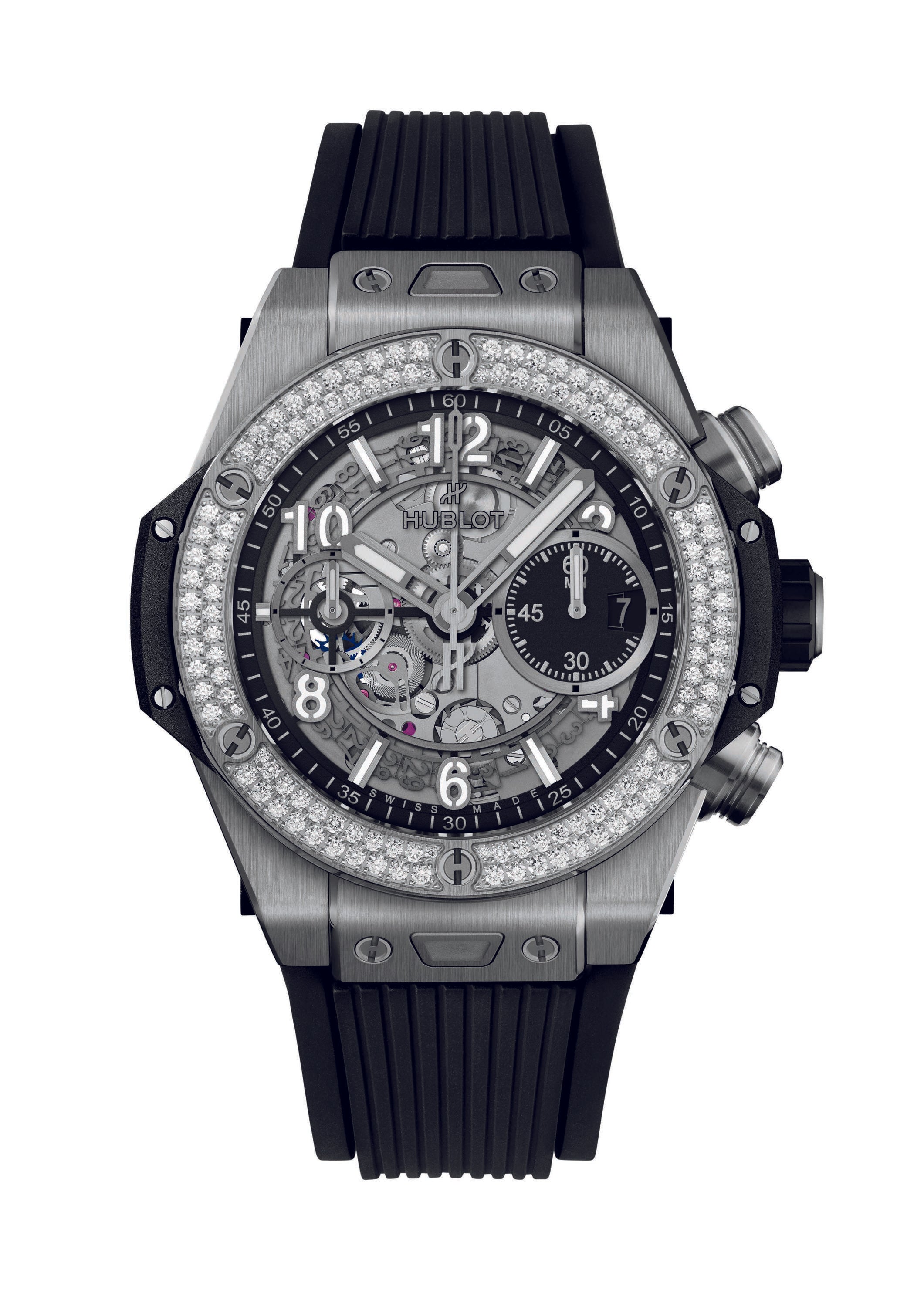 Hublot Titanium 42mm Automatic Big Bang Watch With Diamonds