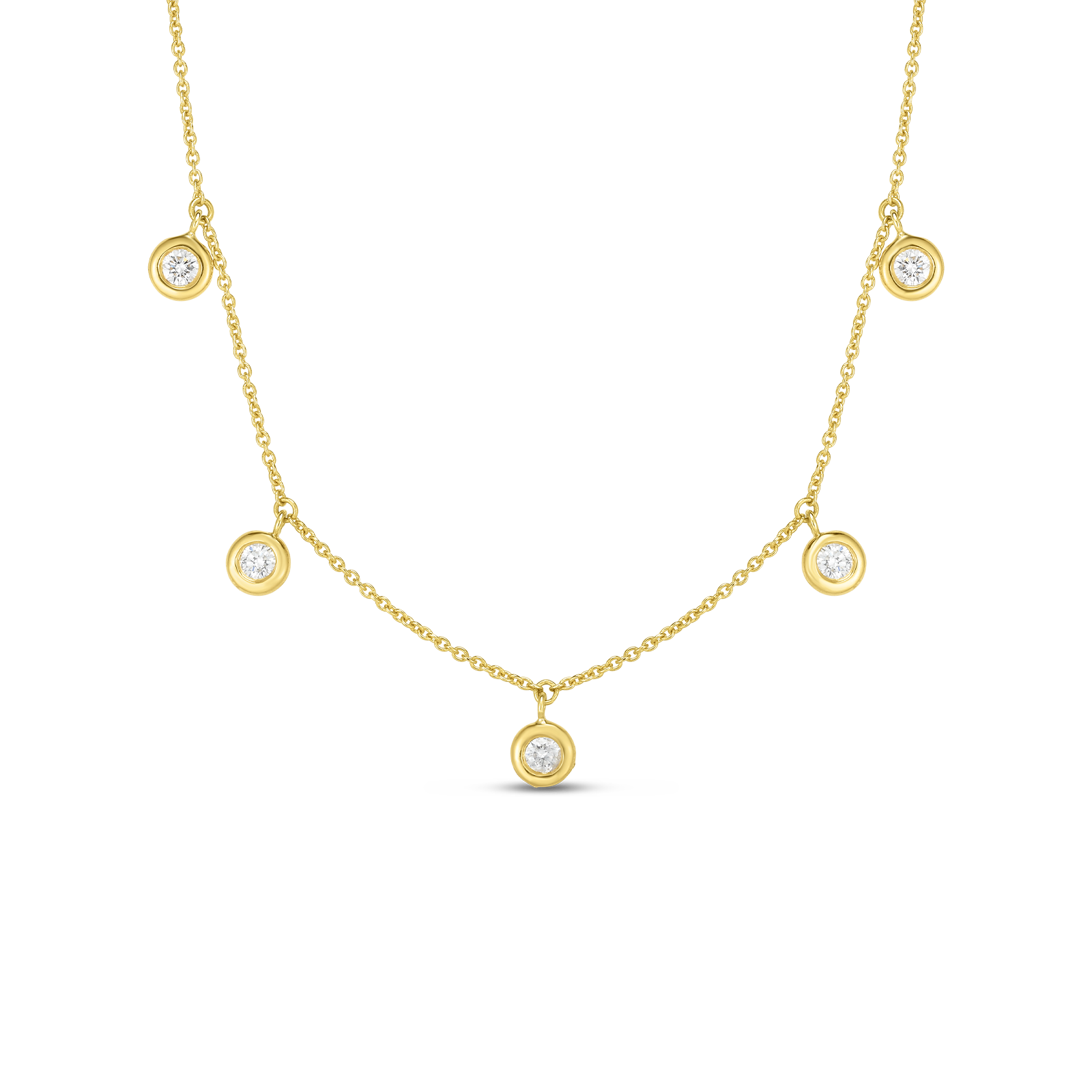 Roberto Coin 18k Yellow Gold Diamonds By The Inch Diamond Necklace