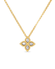 Roberto Coin 18k Yellow Gold Princess Flower Diamond Necklace