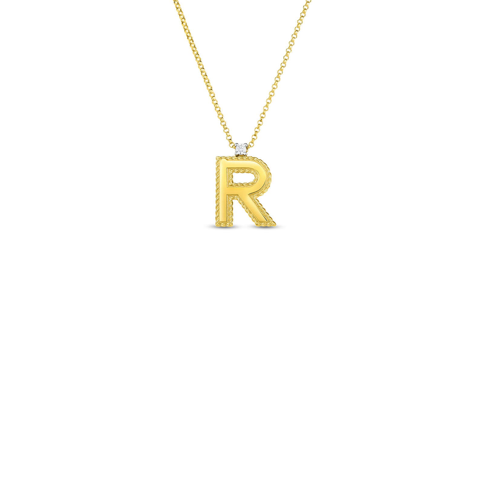 Roberto Coin 18k Yellow Gold Princess Diamond Necklace