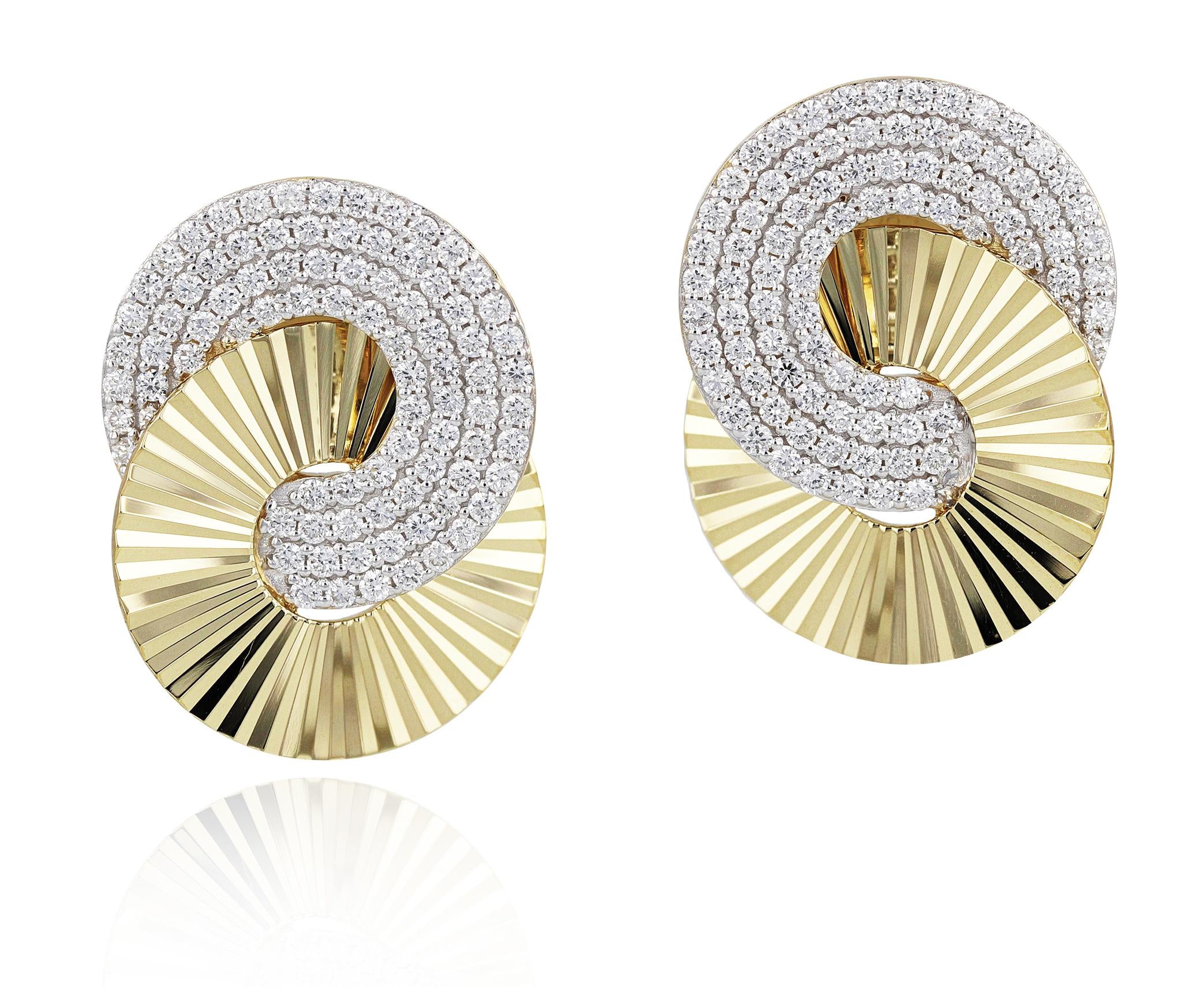 Phillips House 14k Yellow Gold Aura Diamond Earrings
