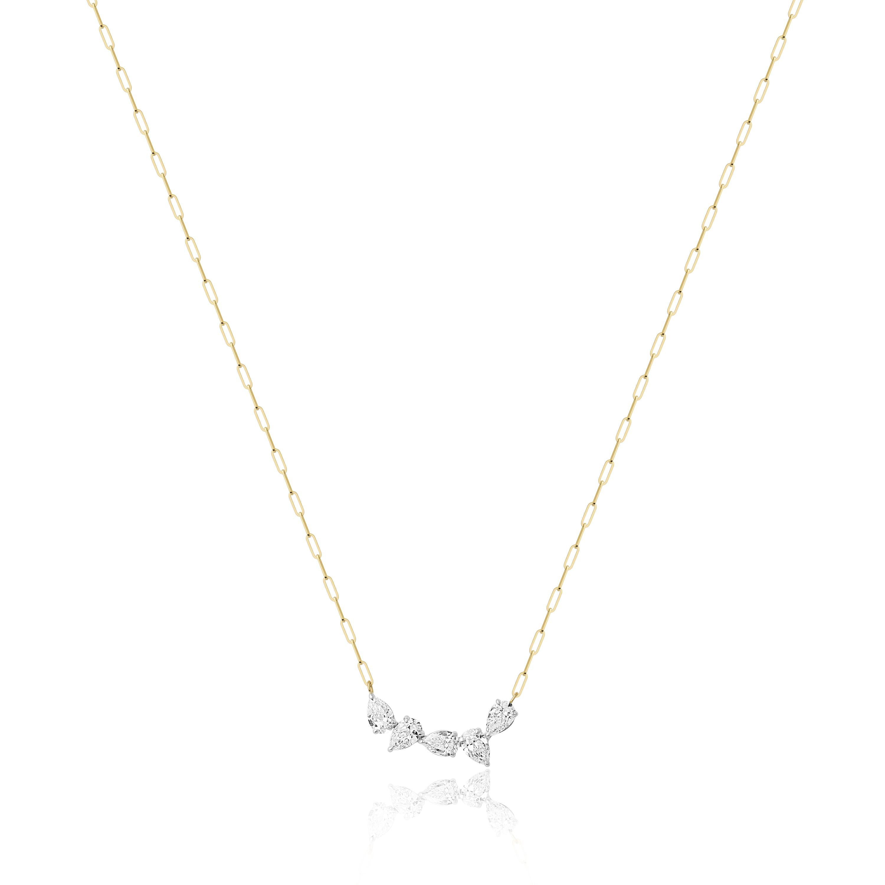 Phillips House 18k Yellow Gold One Of One Diamond Necklace