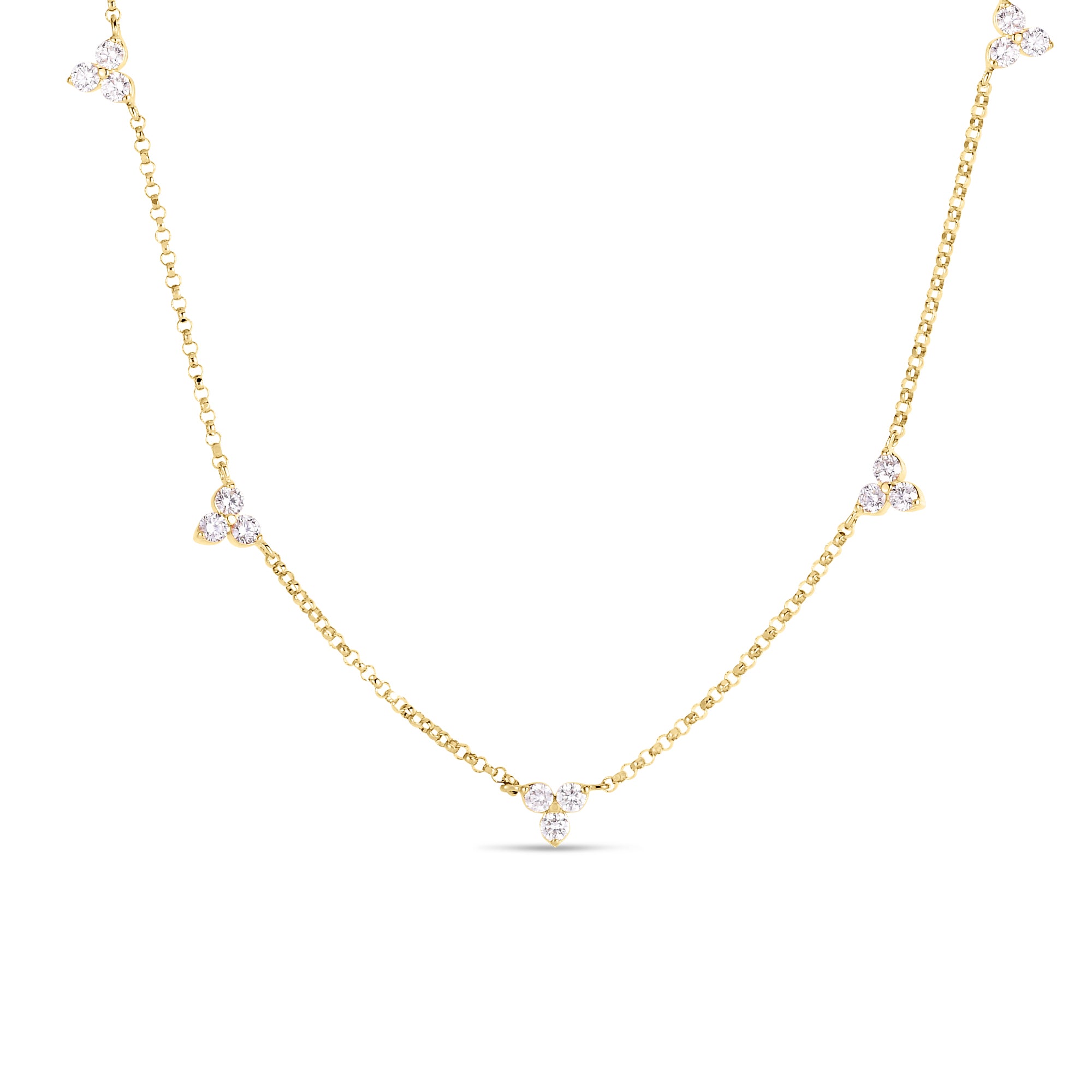 Roberto Coin 18k Yellow Gold Diamonds By The Inch Diamond Necklace