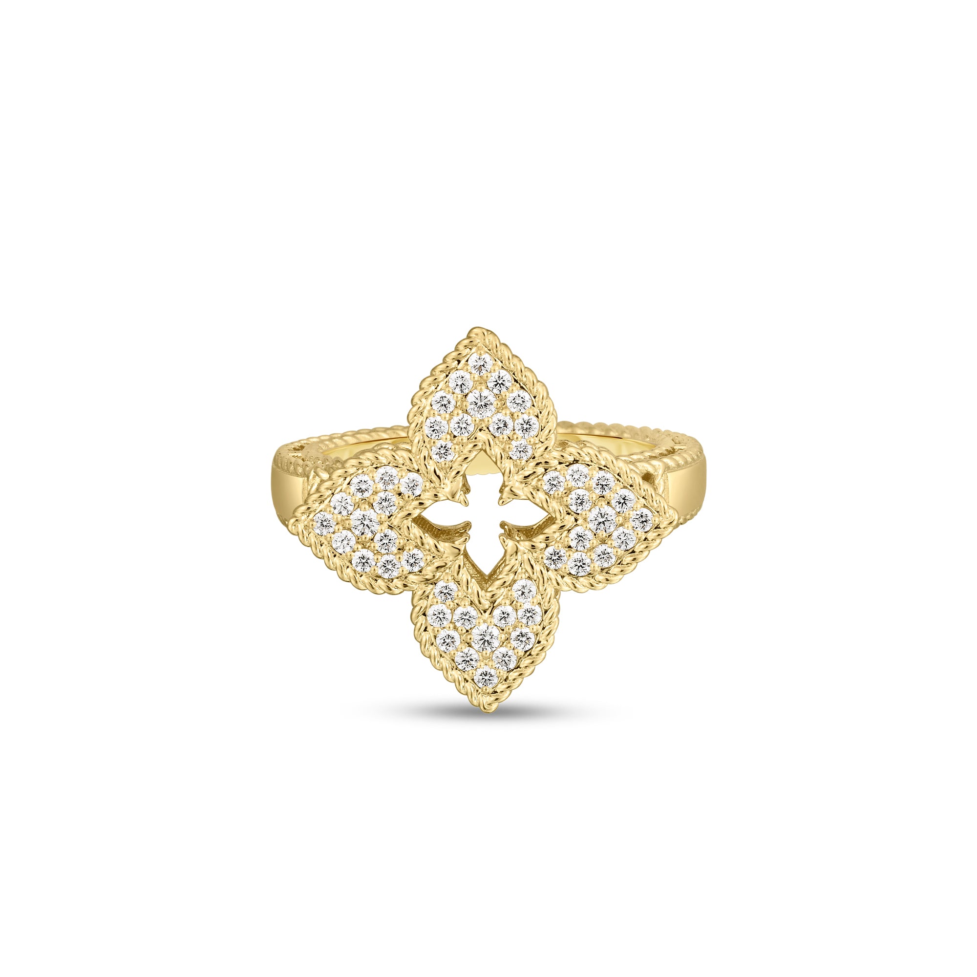 Roberto Coin 18k Yellow Gold Venetian Princess Diamond Ring