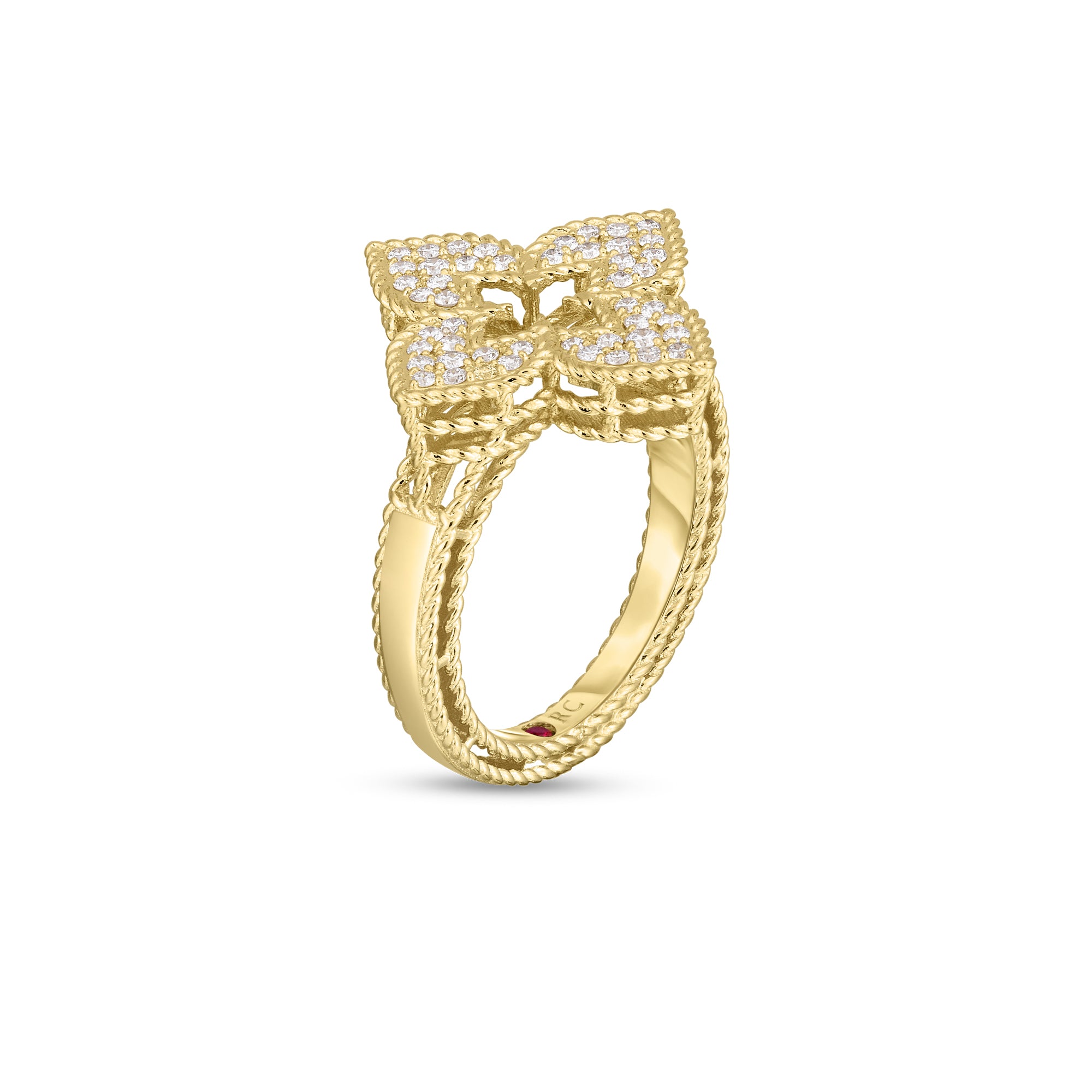Roberto Coin 18k Yellow Gold Venetian Princess Diamond Ring