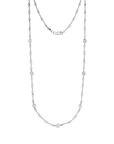 Roberto Coin 18k White Gold 7 Station Diamonds By The Inch Necklace