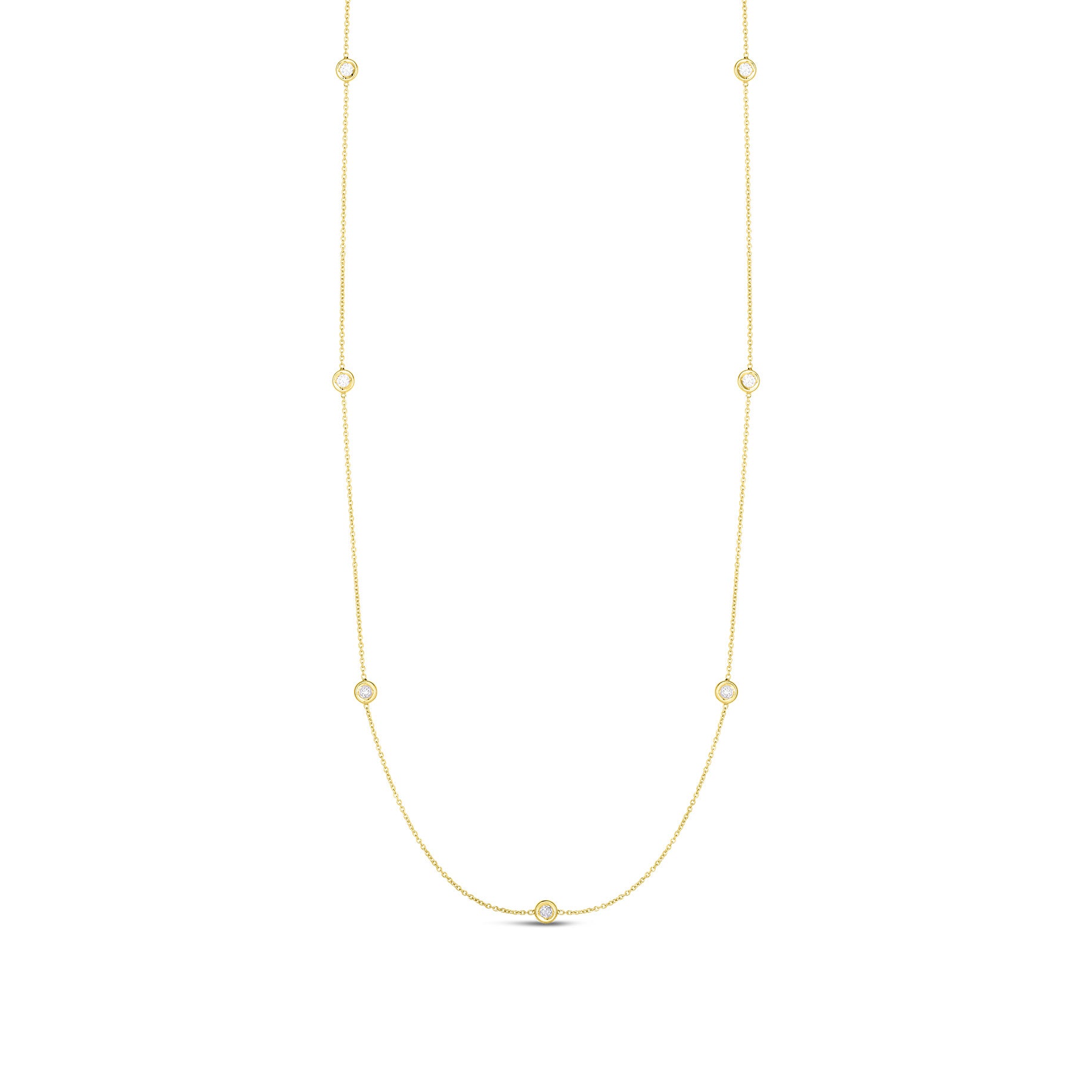 Roberto Coin 18k Yellow Gold Diamonds By The Inch Diamond Necklace